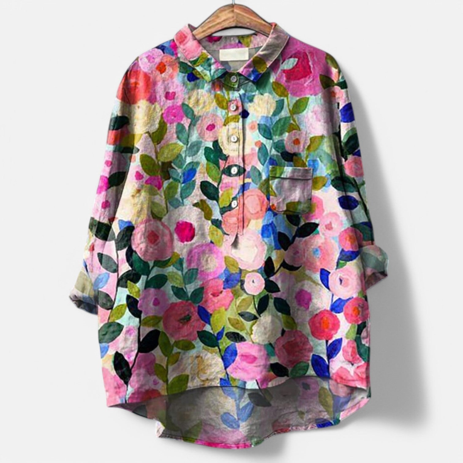 Frida | Trendy og moderne bluse med kunstneriske print